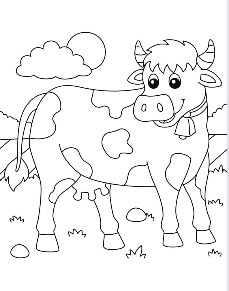 10 Bold and Easy Animal Coloring Pages for Kids - Etsy