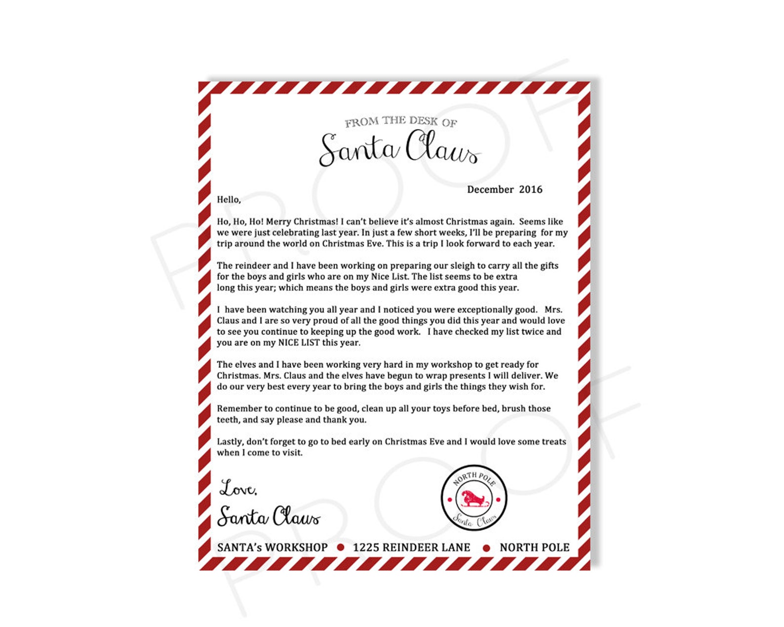 Letter From Santa Instant Download (Download Now) - Etsy