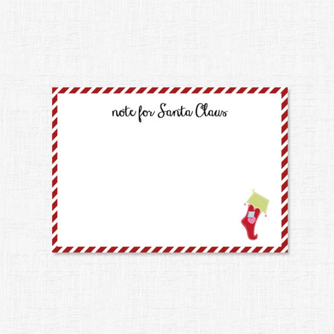 Note Card to Santa - Etsy