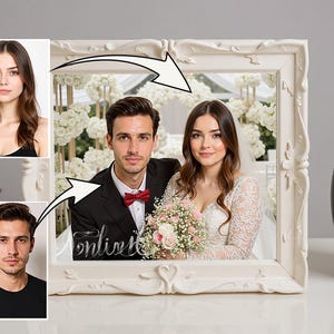 Voeg geliefde toe aan foto, verander dagelijkse foto in trouwfoto, gepersonaliseerd fotocadeau 1e huwelijksverjaardag voor vriendin/vriend