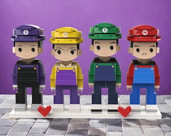 Figuras de ladrillos personalizadas, regalo para amigos, minifiguras de bloques de construcción, regalo de cumpleaños para él.