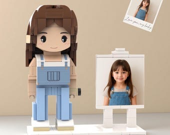 Figura de ladrillo con foto personalizada: recuerdo de bloques de construcción personalizados