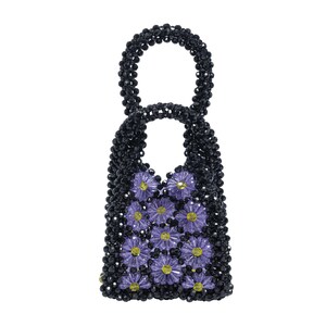 Yellow Daisy Mini Beaded Bag