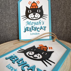 Jumbo Jellycat Display Tag: 3D gedruckter personalisierter & individueller Name (200 x 120 mm) für Plüschkollektion