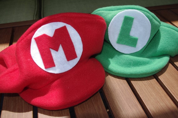 Super Mario Birthday Hats Mario Luigi Hat Mario (Instant Download) 