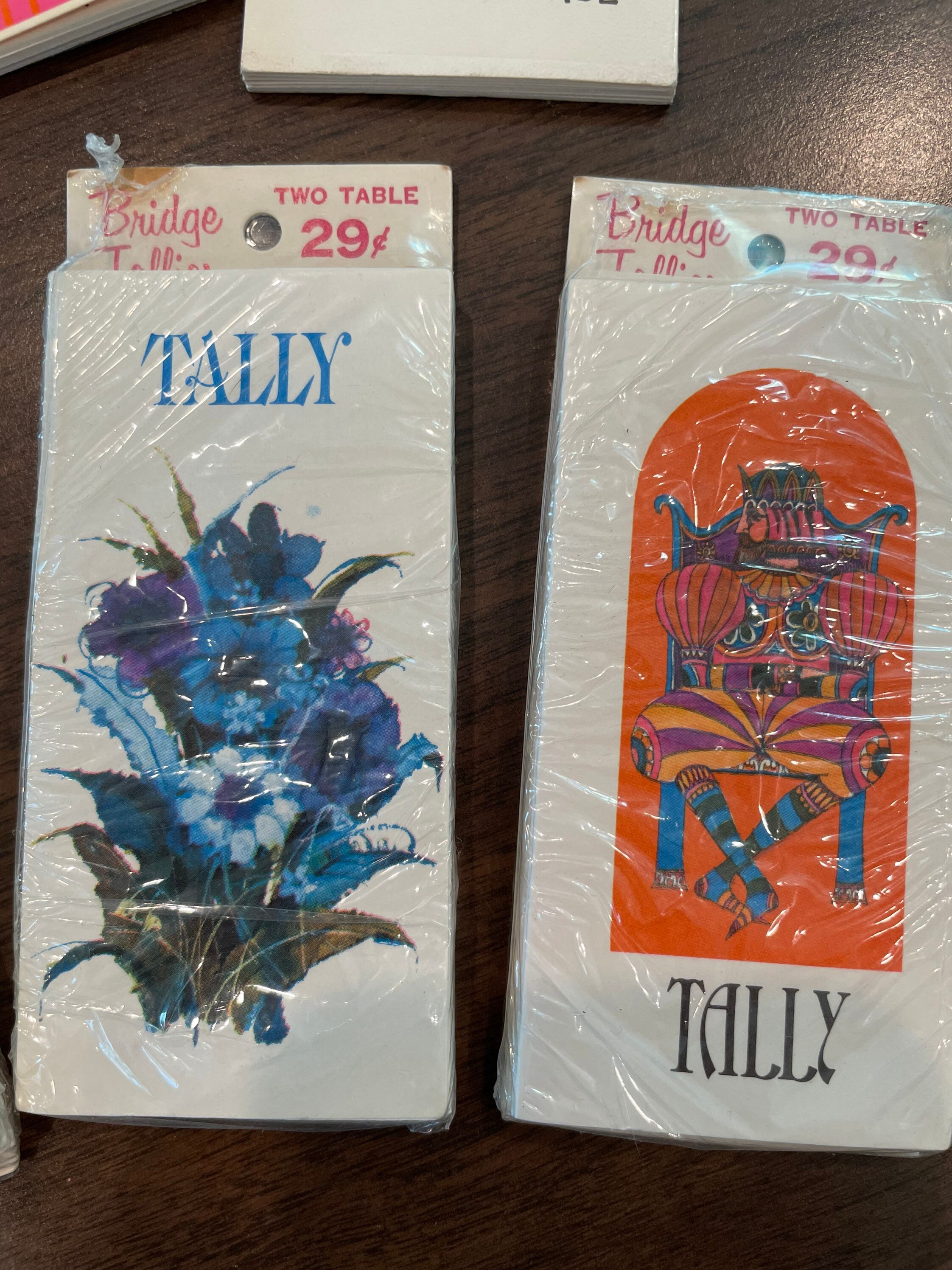 New Vintage 1960s Bridge Tally Cards and Score Pads Two Table - Etsy