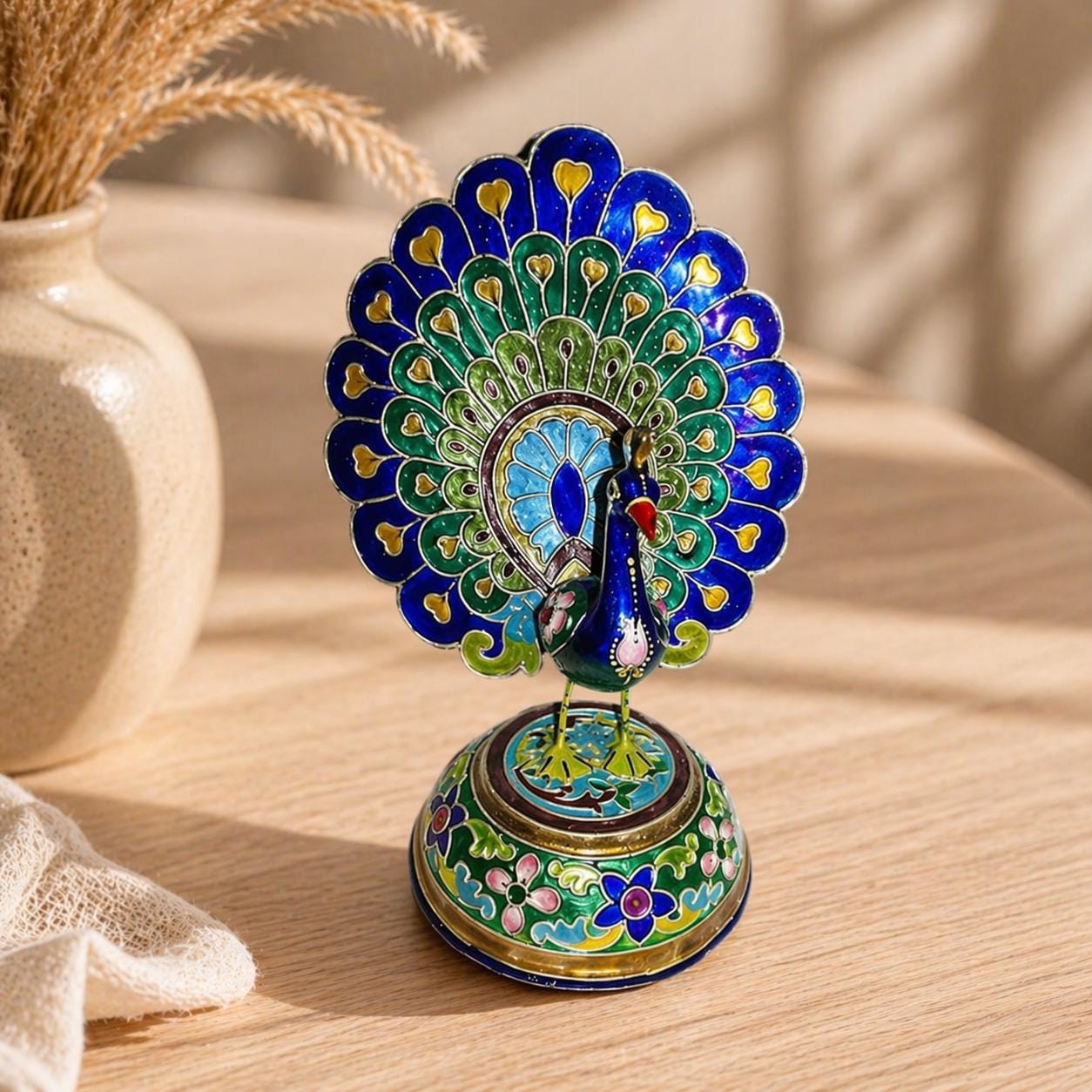 Silver peacock figurines - Etsy 日本