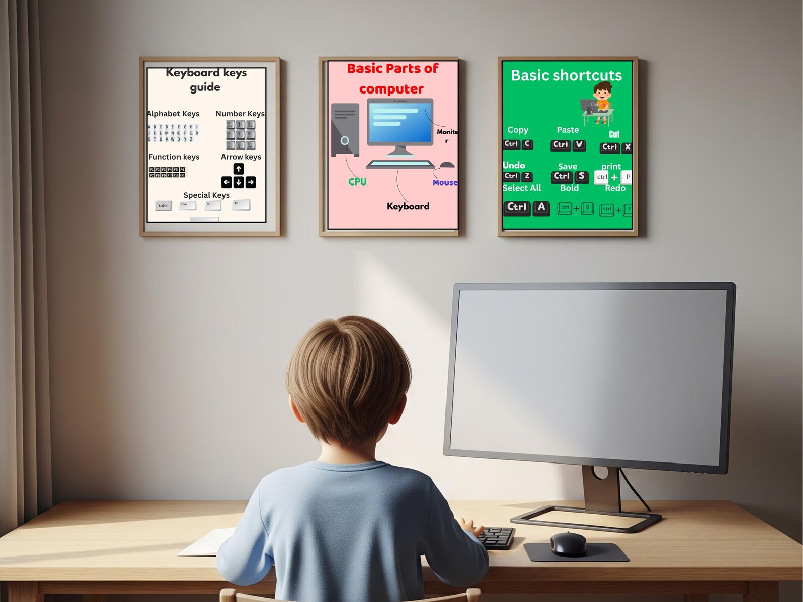 6 Computer Posters for Kids – Educational Computer Basics Printable Set ...