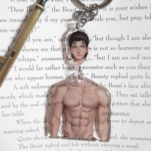 Attack on Titan Eren Yeager Hanging Connecting Acrylic Charm Keychain