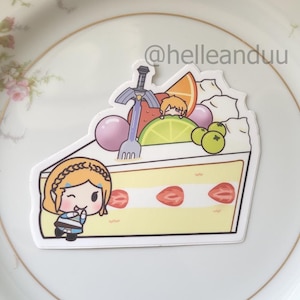 Pegatina de pastel de frutas de la Espada Maestra de BOTW