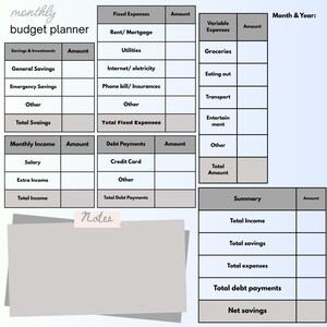 Monthly Budget Planner