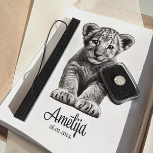 Baby Löwen Junges Fußabdruck Kit