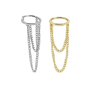 Segmentring Clicker Scharnier Ring Ketten Kettchen Anhänger Ohrpiercing Knorpel Helix Piercing Z571