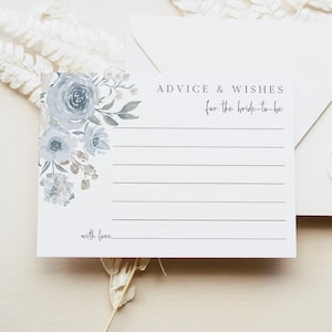 Beratung für die Braut, florale Hochzeitskarten, Brautparty-Beratungskarten, bearbeitbarer Text, druckbar, digitaler Download