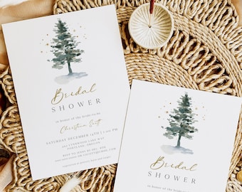 Rustic Winter Bridal Shower Invite | Printable Winter Wedding Shower | Christmas Invitation | ANY OCCASION