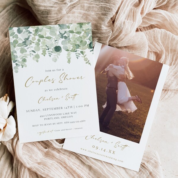 Wedding Couples Shower Evite Etsy