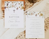 Baptism Program Template, LDS Program, Baby Girl Baptism, Printable Ceremony Pamphlet, Fully Editable, Digital Download Il_170x135