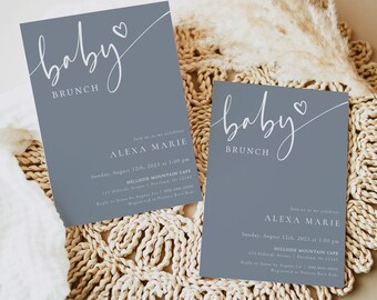 Printable Baby Brunch Invitation Baby Shower Brunch - Etsy