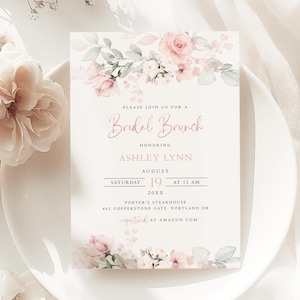 Bridal Brunch Invitation | Custom Bridal Shower Invite | Personalized Brunch Invitation for Bride | Floral Printable Invite