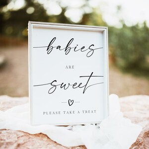 Babies Are Sweet Sign Printable Baby Shower Sign Printable - Etsy