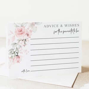 Advieskaarten babyshower, babyshowerspel, bewerkbare tekst, digitale download