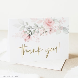 Blumen Dankeschön, druckbare Dankeschön-Kartenvorlage, Sofortiger Download, TRY BEVOR Sie KAUFEN