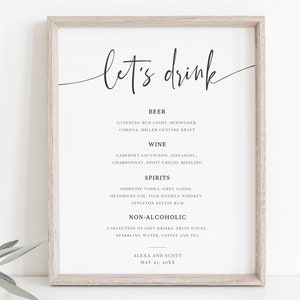 Momosa Bar Sign, Baby Shower Sign, Bridal Shower SIgn, Wedding Menu Bar Sign, Digital Download