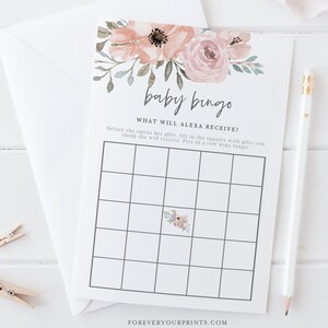 Printable Baby Shower Bingo, Baby Shower Games, Baby Bingo Game, Baby ...