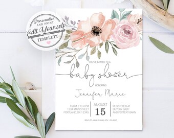 printable baby shower invitation etsy printablebaby shower invitations