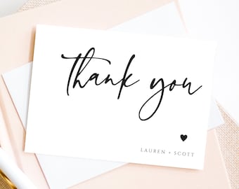 Thank You Cards Wedding, Wedding Thank You, Digital Download