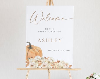 Fall Baby Shower Welcome Sign Template | Baby Shower Sign | Baby Shower Decor | Digital Download | 100% Editable Text