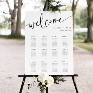 "Klassischer Sitzplan, Sitzplan für ""Corjl"", Sitzplan für die Hochzeit, bedruckbar, SOFORT-Download"
