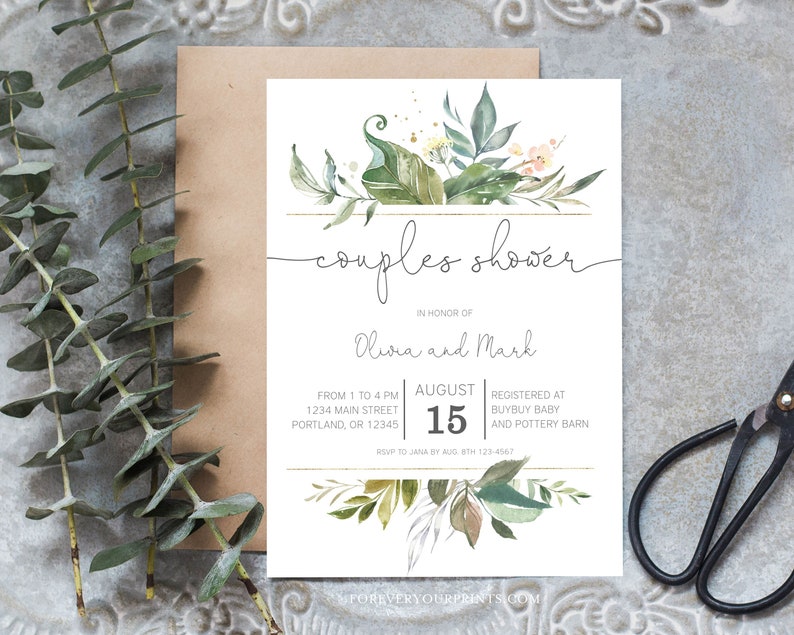 Printable Couples Shower Invitation Template Couples Wedding Shower Invite