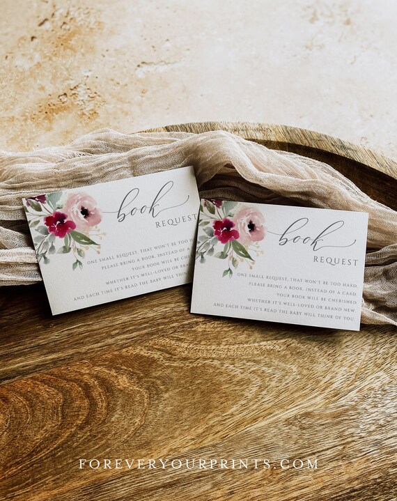 Books For Baby Insert Download, Fully Editable Wording, Book Request