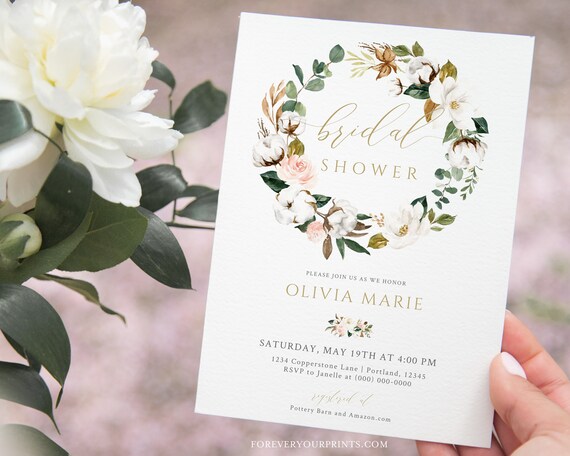 Blush Bridal Shower Invitation Instant Download, Boho Bridal Shower Invite | TRY BEFORE You BUY Il_570xn