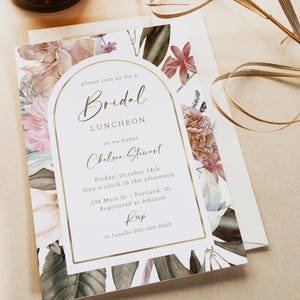 Bridal Luncheon Invitation Template | Editable Bridal Shower Luncheon Invite | Printable Bridal Invite | Instant Download with Corjl