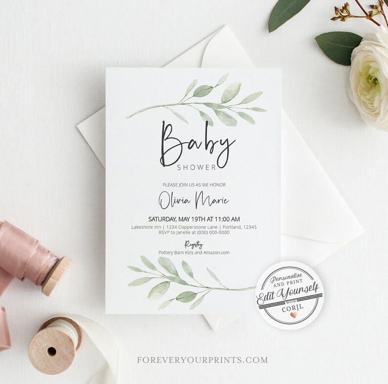 etsy baby shower invitations