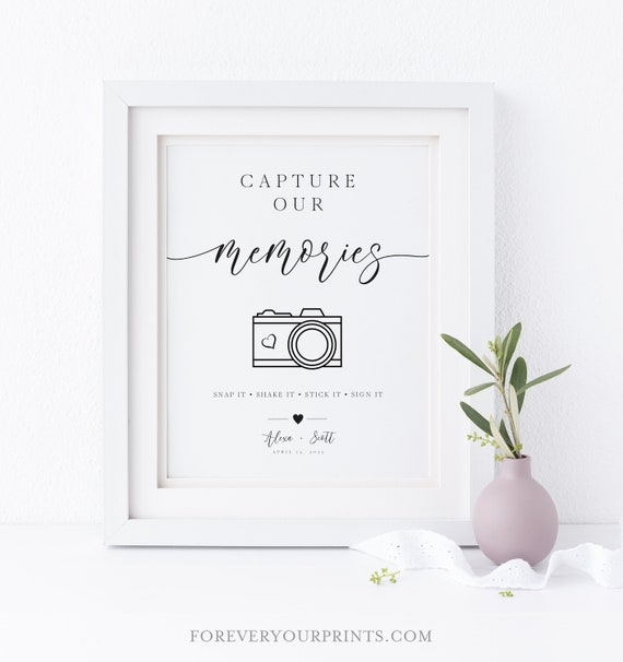 Photo Guest Book Sign, Wedding Photo Guestbook Sign, Minimalist Wedding Signage, Table Decor, Photo Booth, Modern, Editable Template Il_570xn