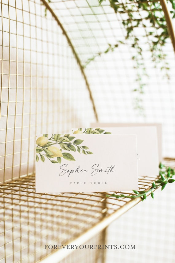 Wedding Place Card Template, Wedding Name Cards, Place Cards, Escort