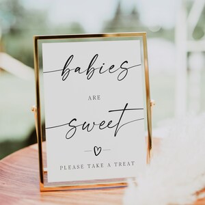 Babies Are Sweet Sign Printable Baby Shower Sign Printable - Etsy