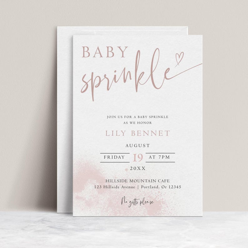 Baby Sprinkle Invitation Template | Editable Baby Sprinkle Invite ...