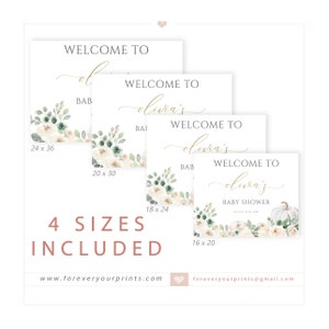 Baby Shower Welcome Sign Template, Editable Welcome Sign, 100% Editable Text, Instant Download image 5