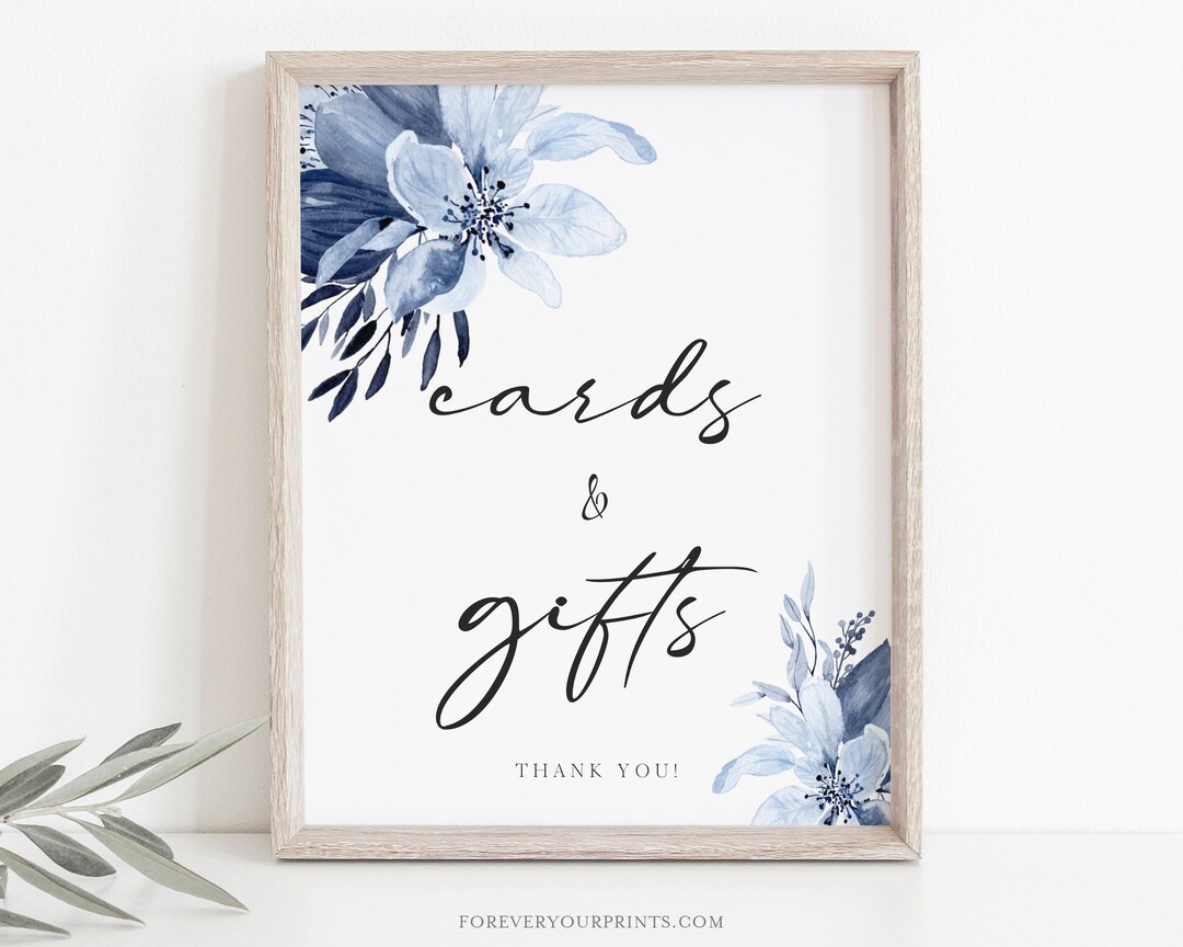 Cards and Gifts Sign Printable, Baby Shower Sign, Editable Table Decor ...