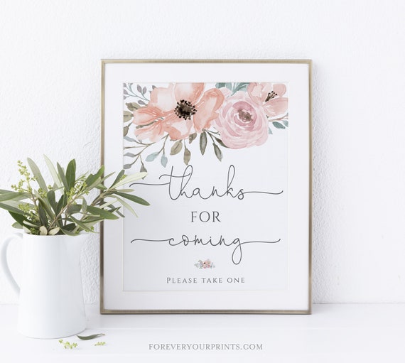 Baby Shower Sign, Thank You Sign, Digital Download Il_570xn