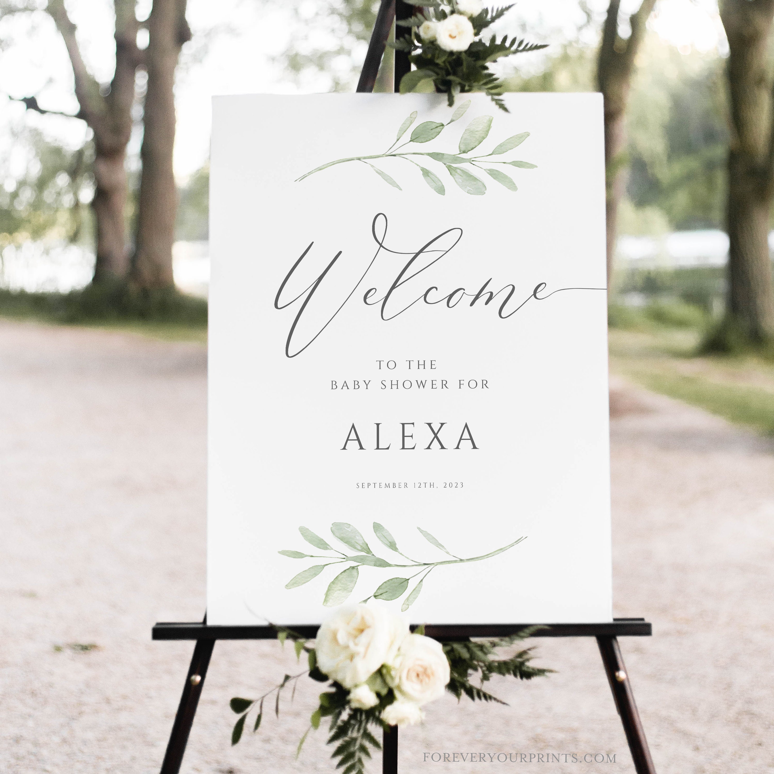 Baby shower hotsell welcome sign ideas