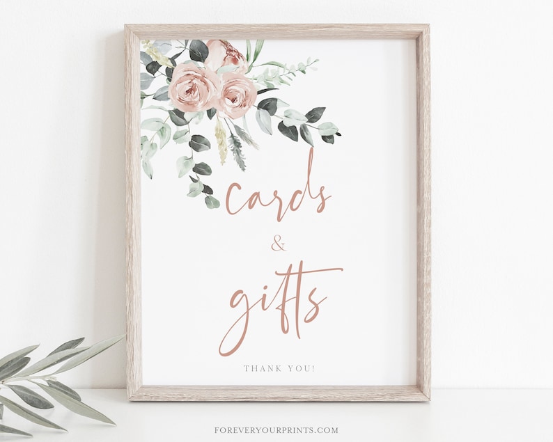 Cards and Gifts Sign Printable Baby Shower Sign Editable - Etsy