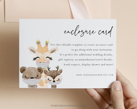 baby shower registry inserts template