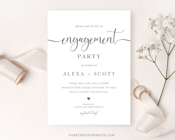 Engagement Party Invitation Template Editable Engagement Invites Engagement Party Invitation Template Editable Engagement Invites