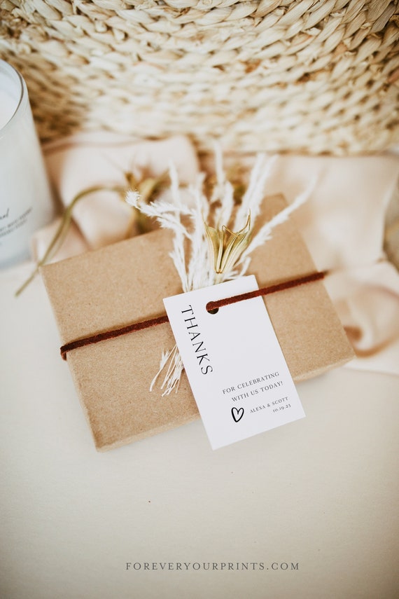 Minimalist Baby Shower Thank You Tags, Gender Neutral Baby Shower, Modern Thank You Tags, Baby Favors Tag, Editable Template Il_570xn