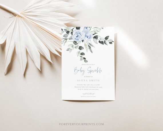 Baby Sprinkle Invitation Boy, Baby Shower Invites, Editable Template, Instant Download Il_570xn